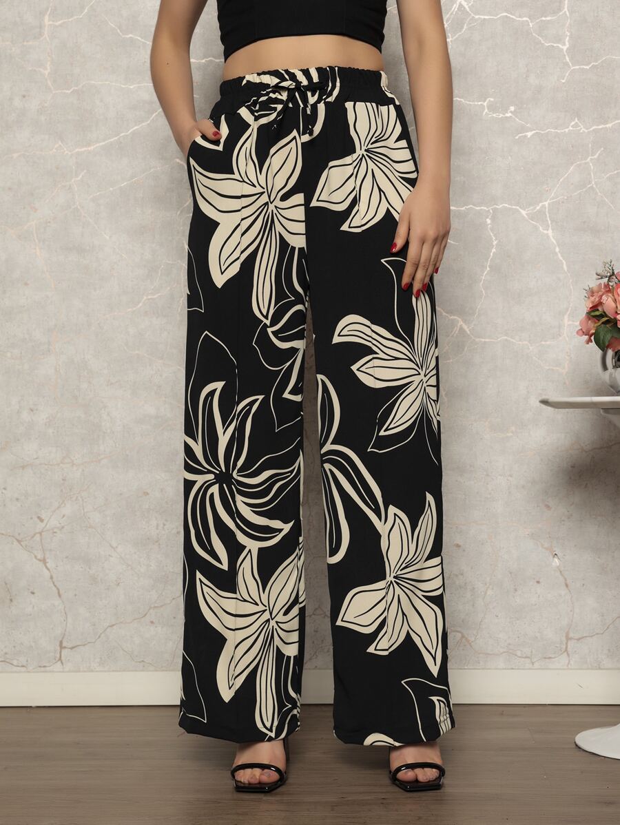 Women Pants - 黑色 - 查看 1