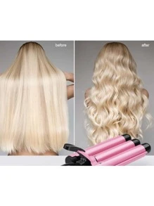 Chapinha Triondas Formato Triplo 25mm Modelador De Ondas de Cachos 200°C - Multicolorido - Visão 2