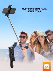 Baston Selfie Stick Tripie con control bluetooth - Negro - Ver 3