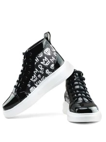 Tenis Bota Hombre Negro recubierto King - Negro - Ver 1