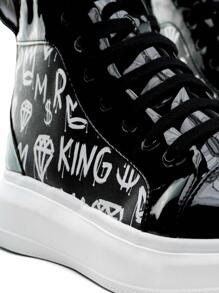 Tenis Bota Hombre Negro recubierto King - Negro - Ver 2