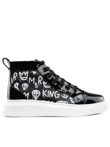 Tenis Bota Hombre Negro recubierto King - Negro - Ver 4