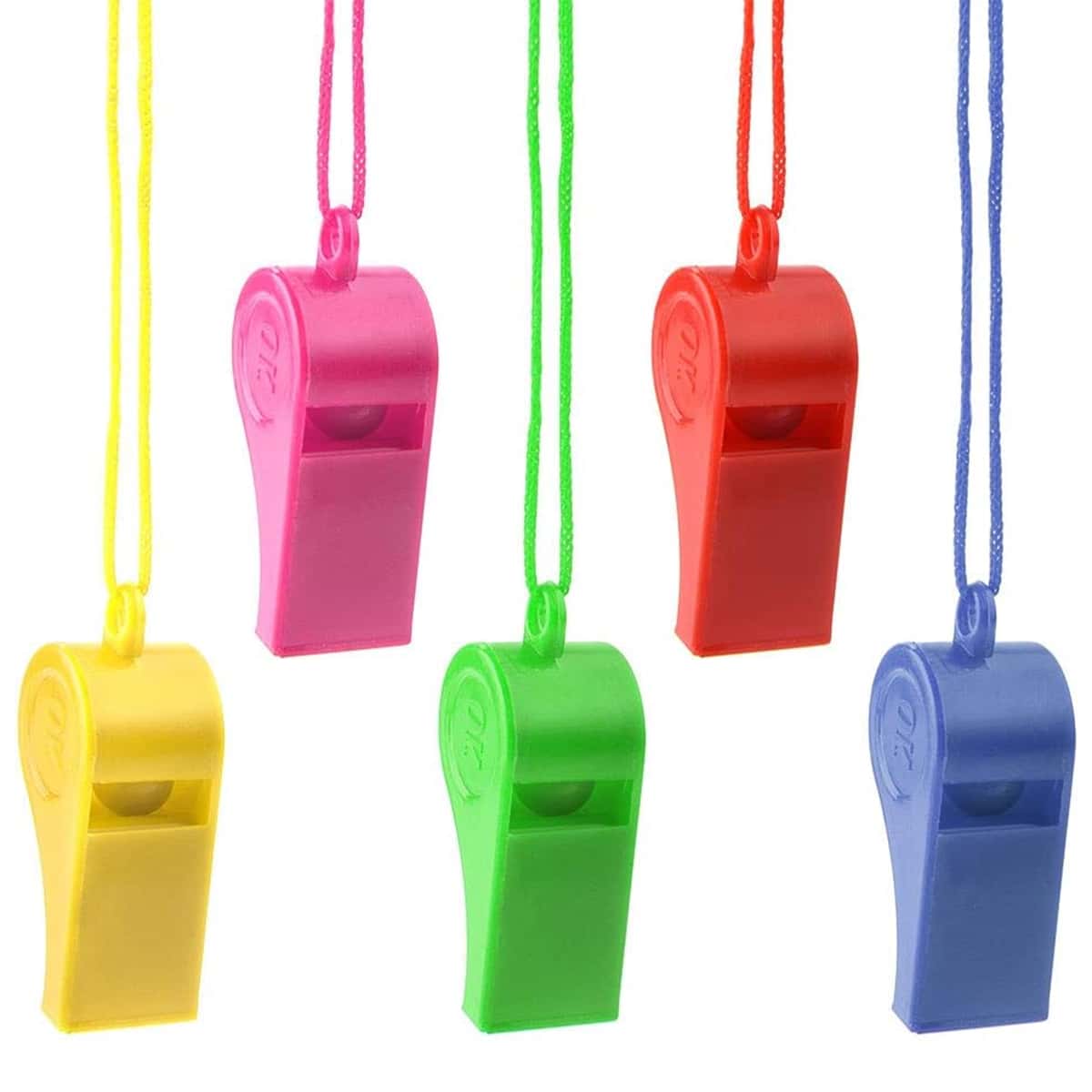 12 Silbatos Plastico Entrenador Arbitro Posada Batucada Ruido Entrenamiento Regalo Porra Fiesta - Multicolor - Ver 1