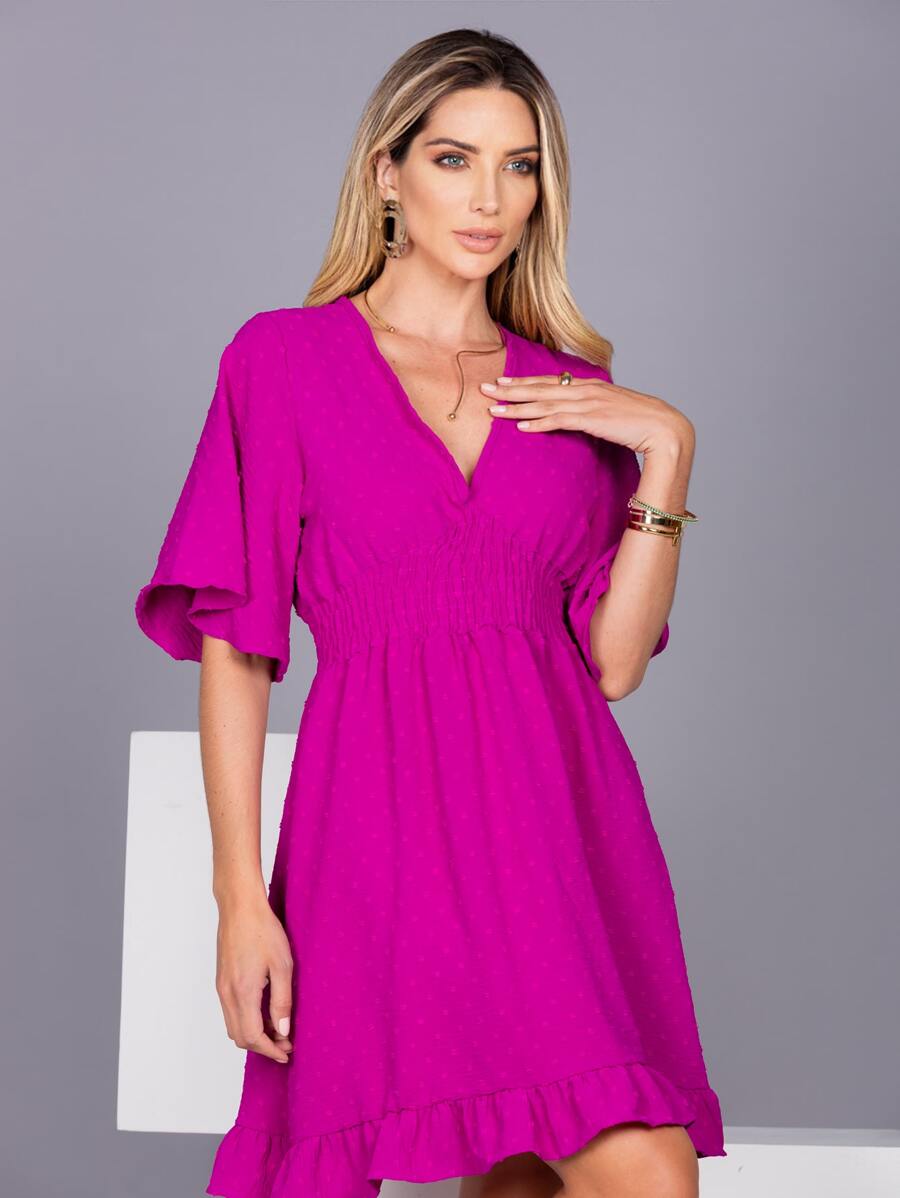 Women Dresses - 中紫紅色 - 查看 1