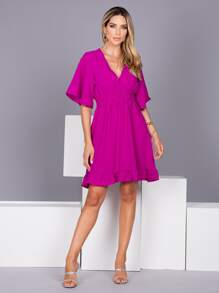 Women Dresses - 中紫紅色 - 查看 4