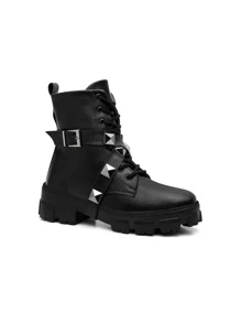 Women Fashion Boots - 黑色 - 查看 2