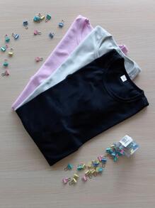 Kit de 3 playeras con estampados y colores al azar - Multicolor - Ver 3