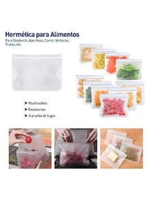 Bluelander -Friendly Storage Bags, 10 Pieces. - Clear - View 3