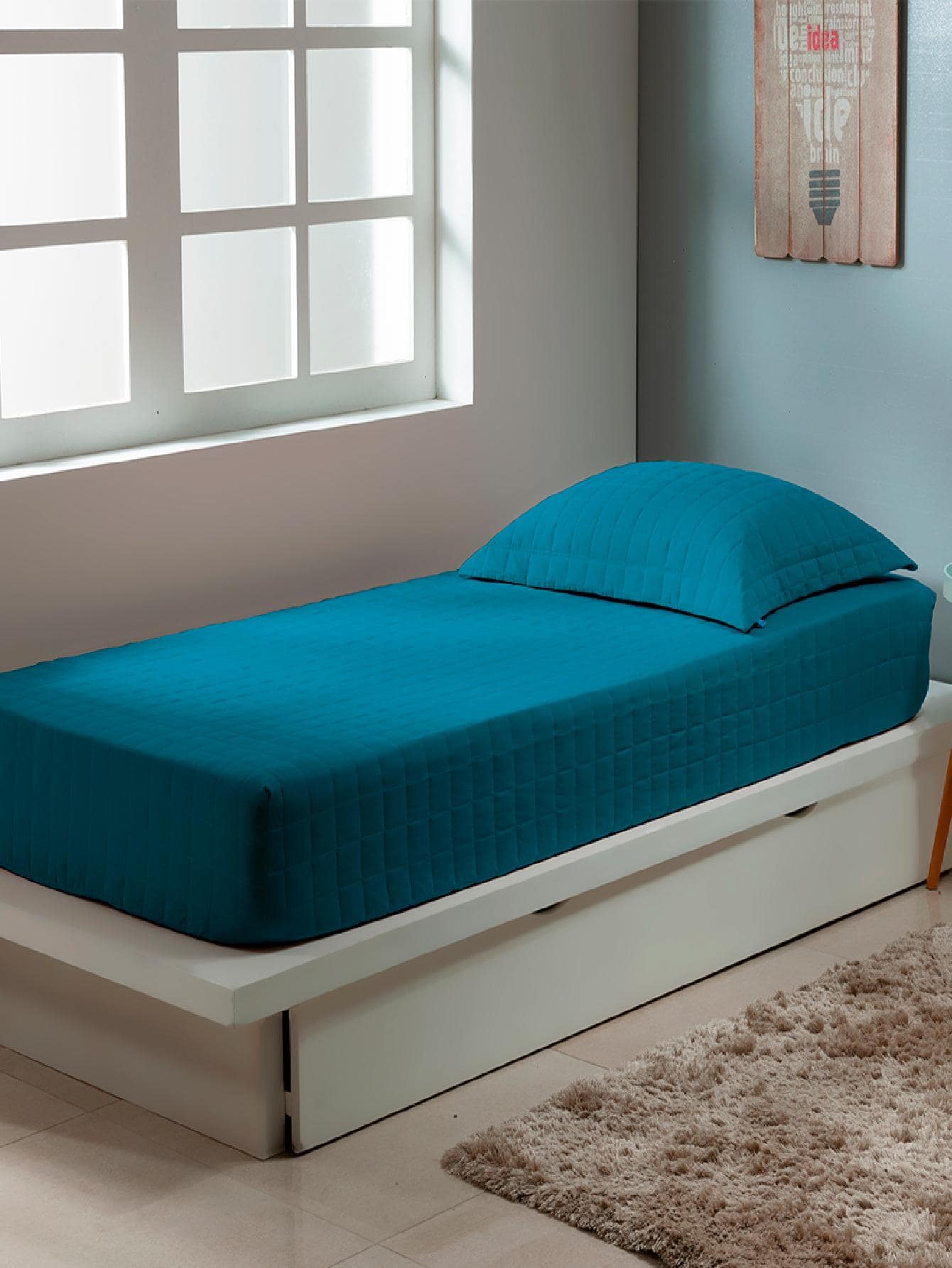 Bedspread - 藍色 - 查看 1