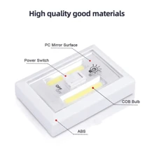 Apagador con luz LED para closets y espacios oscuros. Interruptor con luz LED blanca para iluminar espacios del hogar - Blanco - Ver 2