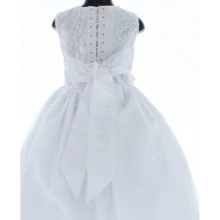 Vestido para Niña Blanco de Primra Comunion o Ceremonia 3359 Tallas 6 a 17 Años - Blanco - Ver 5