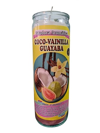 Veladora Abrecaminos Coco-Vainilla-Guayaba – Atrae Oportunidades y Abundancia con Aromas Naturales