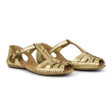 Women Flat Sandals - 金色 - 查看 1