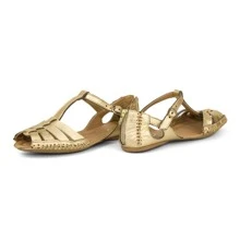Women Flat Sandals - 金色 - 查看 2