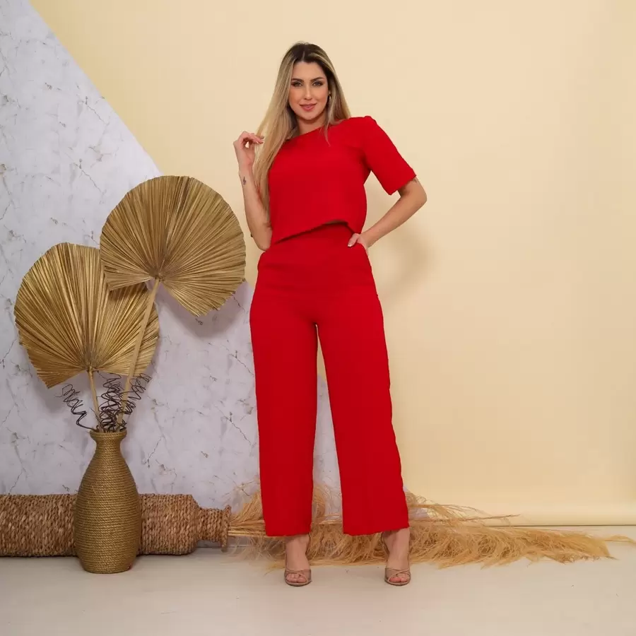 Women Two-piece Outfits - Đỏ - Xem 1