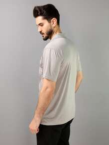 Men Polo Shirts - 淺灰色 - 查看 2