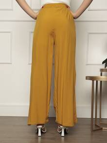 Women Pants - 芥末黃 - 查看 3