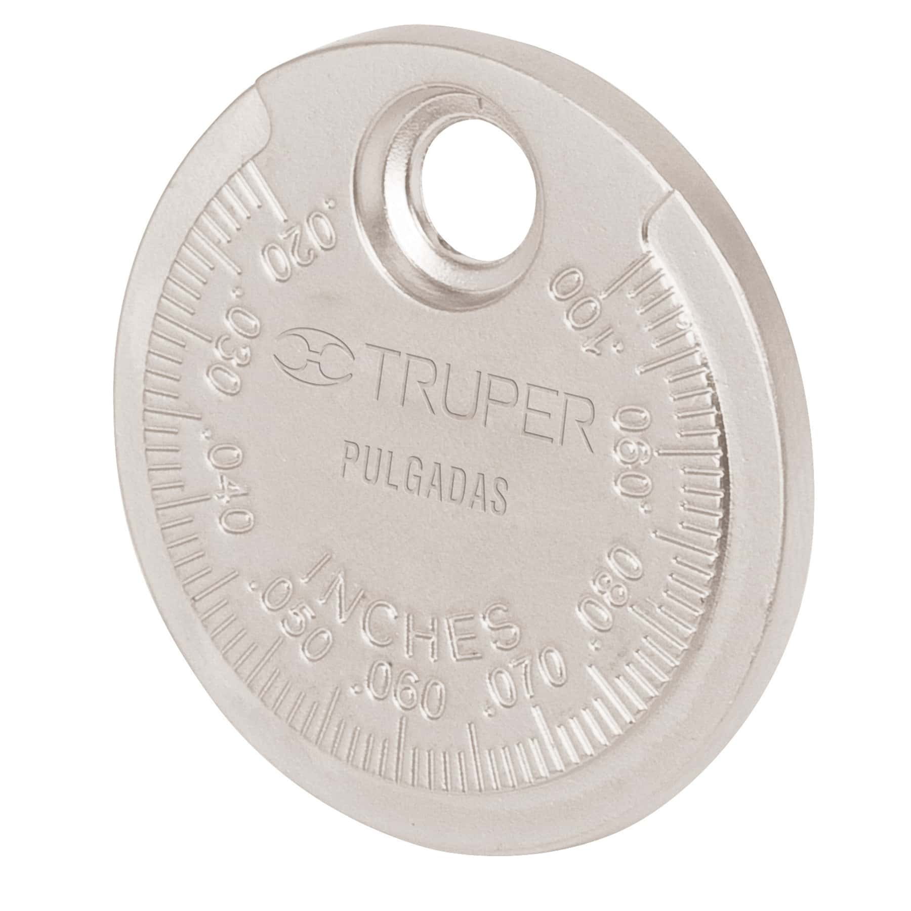 Round Spark Plug Gauge, Truper CAL-R 14398 - Silver - View 1