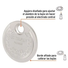 Round Spark Plug Gauge, Truper CAL-R 14398 - Silver - View 2