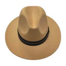 Women Fedora Hat - 米色 - 查看 2