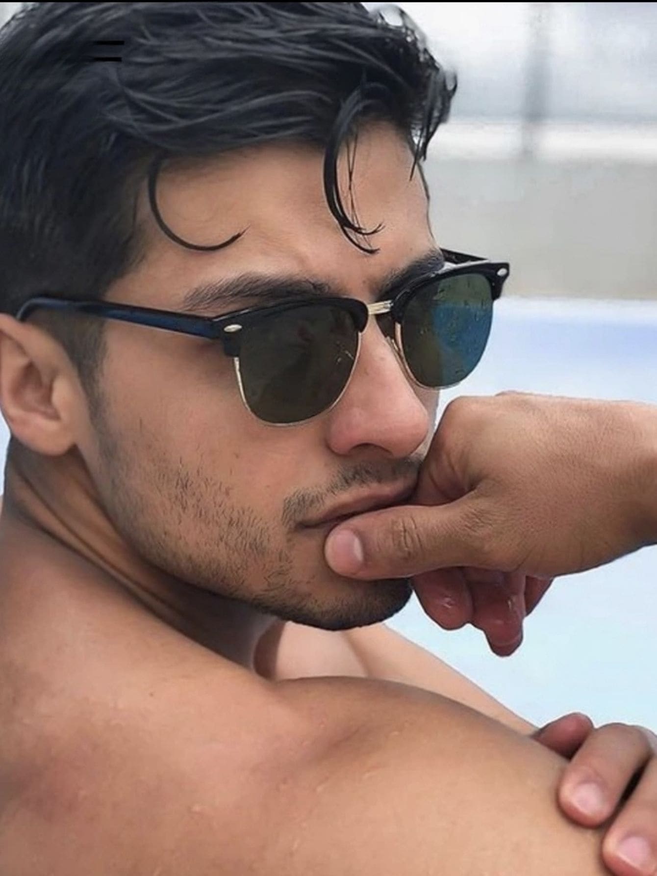 Gafas de moda para hombre para protección del sol en verano, perfectas para actividades al aire libre y como regalo casual para amigo - Dorado - Ver 1