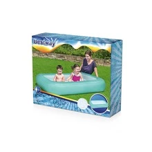 Piscina Hinchable Alberca Inflable Infantil Rectangular Verde Aqua Piscina Inflable Para Niños y Niñas - verde menta - Ver 4