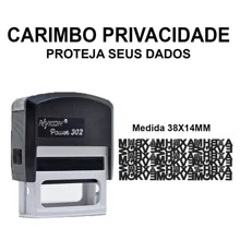 Carimbo Privacidade Automatico Segurança Privado - Preto - Visão 1
