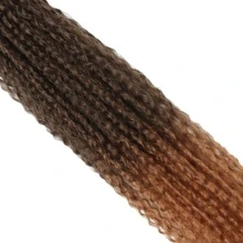 Curly Braiding Hair Ombre Brown Curly Crochet Hair for Women 1 Pack Ocean Wave Crochet