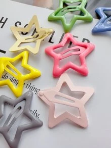 10入組女孩星形滴油髮夾套裝,包括髮夾和發夾,適用於日常穿搭 - 彩色 - 查看 7