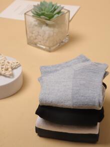 20素色簡約風短襪子適用於日常生活 - 彩色 - 查看 2