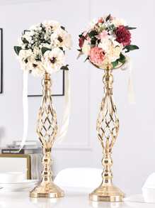 1pc/set Multi-functional Metal Flower Arrangement Stand & Pillar Candlestick Set For Wedding Party Dinner Center Decoration, Event, Restaurant, Hotel Decoration