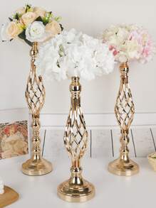 1pc/set Multi-functional Metal Flower Arrangement Stand & Pillar Candlestick Set For Wedding Party Dinner Center Decoration, Event, Restaurant, Hotel Decoration