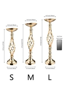 1pc/set Multi-functional Metal Flower Arrangement Stand & Pillar Candlestick Set For Wedding Party Dinner Center Decoration, Event, Restaurant, Hotel Decoration