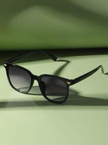 优雅方形塑料时尚太阳镜，单只装，沙滩太阳镜，女士沙滩配饰，太阳镜，太阳镜，遮光镜，圣诞节冬季圣诞礼物 - 黑色 - 查看 6