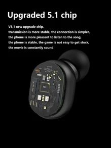 Auricular inalámbrico unicolor prueba de sudor - Negro - Ver 10