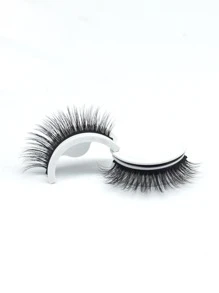 Self-adhesive False Eyelashes Without Glue - Black - View 4