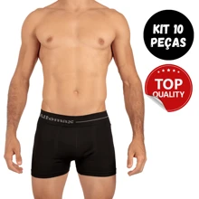 Kit 10 Cuecas  Boxer Sem Costura Sortidas - Multicolorido - Visão 1