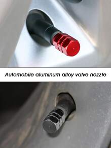 8pcs Red + Black Durable & Fashionable Car Tire Valve Stem Caps, Personalize Your Vehicle, High-Quality Car Accessories, Suitable For Cars, Trucks, Motorcycles, SUVs And Bicycles - Multicolor - View 3