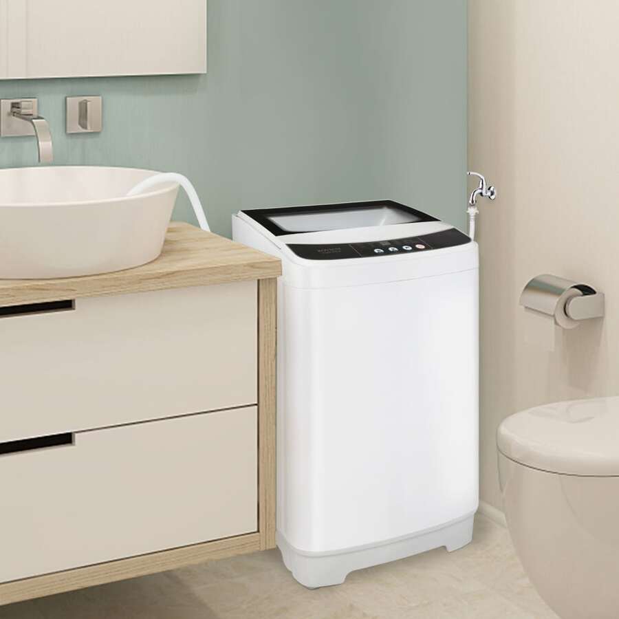 FullAutomatic Washing Machine Portable Compact Laundry Washer Spin