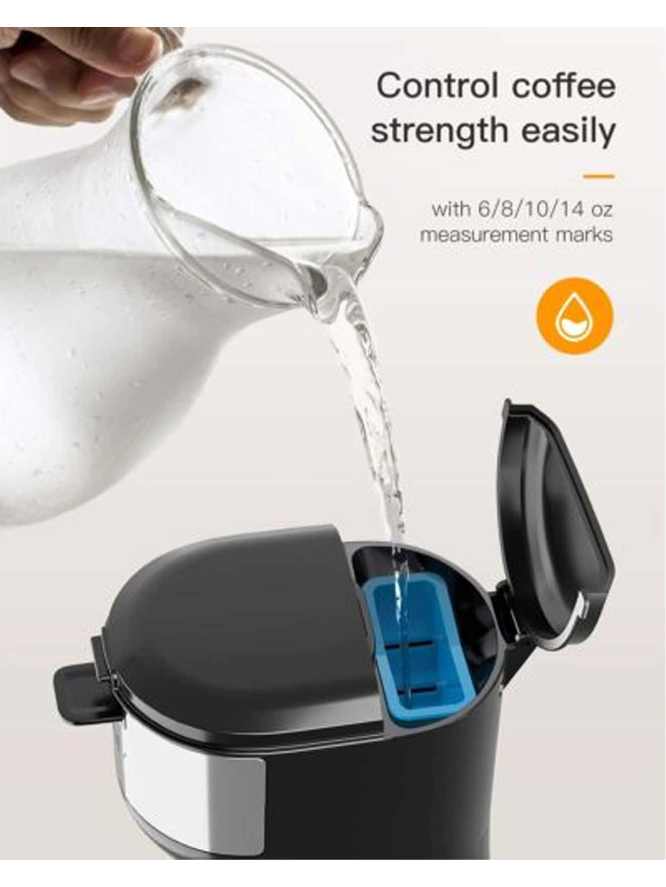 Sboly Coffee Maker fast Brewer KCup Pod & Ground Coffee Single Serve