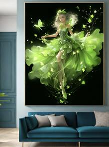 DIY5D水鑽繪畫成套工具蝴蝶&花卉圖案裝飾的芭蕾舞演員馬賽克不附框架,1套裝 - 彩色 - 查看 4