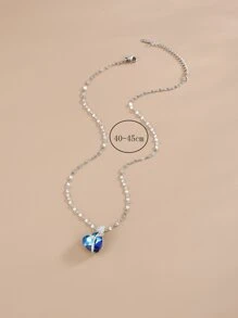 1 pièce Collier en acier inoxydable pour femmes avec pendentif fleur en zircone. Idéal pour la Saint-Valentin, la Fête des mères, cadeau