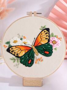 Paquete De Material De Mariposa De Kit De Bordado Simple De Bricolaje - Multicolor - Ver 1