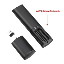 1 Pieza Control Remoto Inalámbrico 2.4g Con Función De Giroscopio Y Voz, Compatible Con Caja De Tv / Tableta / Pc - Negro - Ver 8