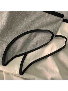 3入組/套女孩透氣舒適簡約風痕跡三角形內衣,運動風格