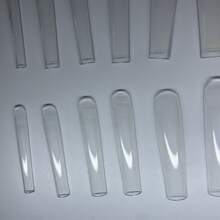 240 Stück/Box französischer Stil Sarg Form transparente extra lange falsche Nagel Spitzen mit Nagelfeile, Aufklebe-Nägel, Nagel Zubehör