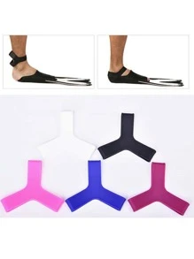 1 par de silicona alta elasticidad tacón con tira para prevención tacón con descendente - Negro - Ver 2