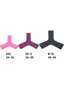 1 par de silicona alta elasticidad tacón con tira para prevención tacón con descendente - Negro - Ver 3