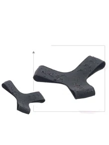 1 par de silicona alta elasticidad tacón con tira para prevención tacón con descendente - Negro - Ver 5