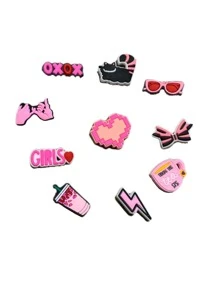 Cute Pink Pvc Rubber Garden Shoe Decoration Buckle For Diy, Bracelet And Accessories - Baby Pink - View 3